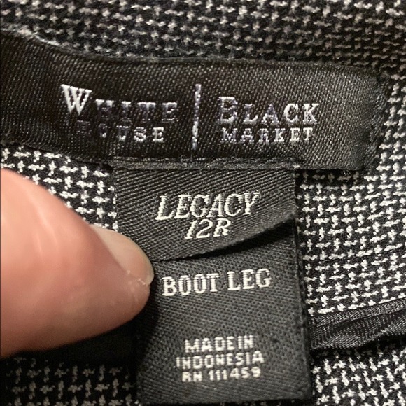 Womens White House Black Market Dress Pants Career Trousers Gray Legacy Size 12R - Picture 10 of 12